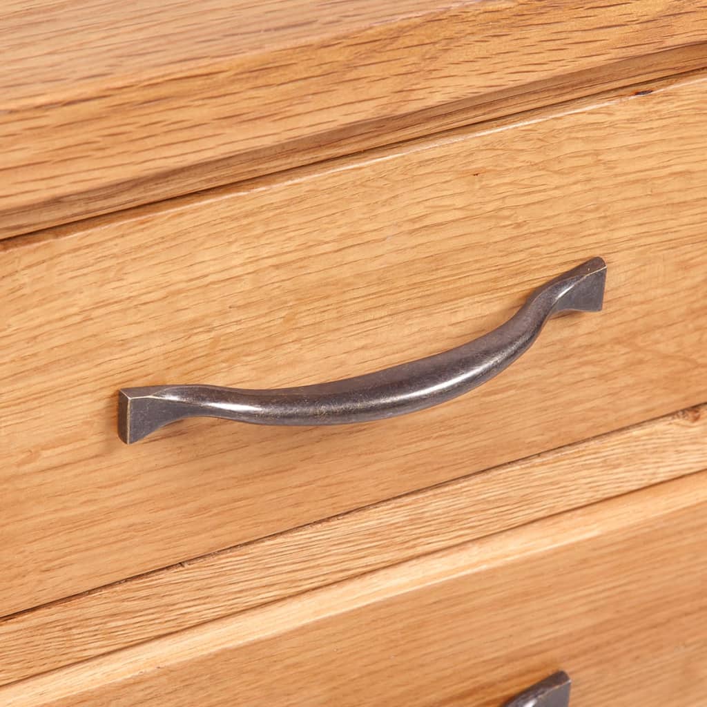 Κομοδίνο με 3 Συρτάρια 40 x 30 x 54 εκ. από Μασίφ Ξύλο Δρυός - PAKOBAZAAR