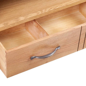 Έπιπλο Τηλεόρασης με Συρτάρι 88 x 42 x 46 εκ. Μασίφ Ξύλο Δρυός - PAKOBAZAAR