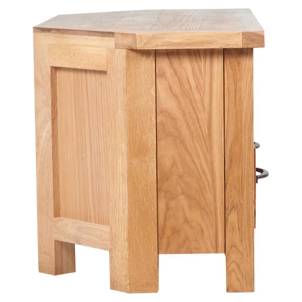 Έπιπλο Τηλεόρασης με Συρτάρι 88 x 42 x 46 εκ. Μασίφ Ξύλο Δρυός - PAKOBAZAAR