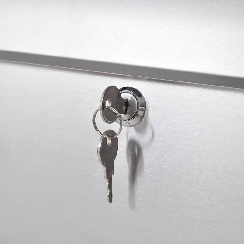 Γραμματοκιβώτιο Διπλό με Βάση από Ανοξείδωτο Ατσάλι - PAKOBAZAAR