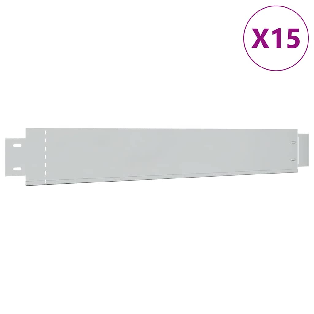 Μπορντούρες Γκαζόν Εύκαμπτες Σετ των 15 100x14 εκ από Γαλβανιζέ Ατσάλι - PAKOBAZAAR