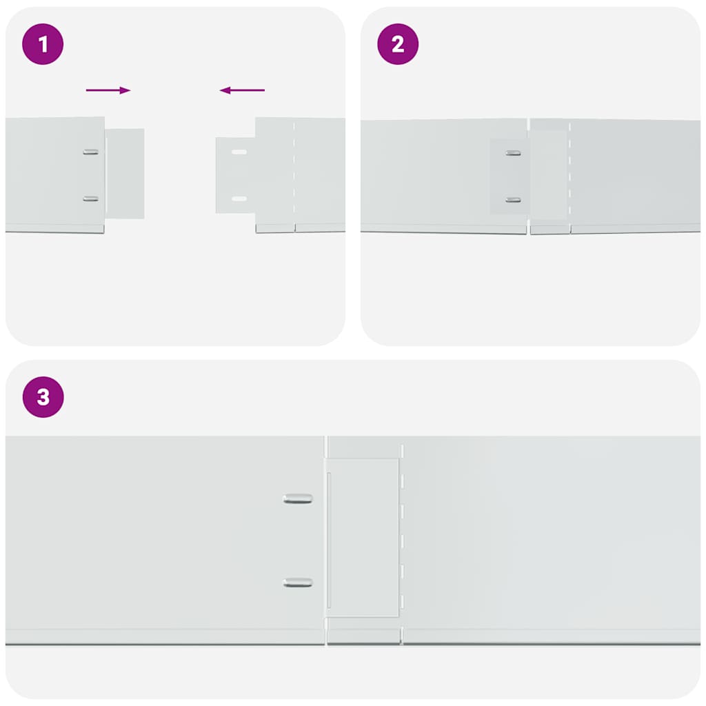Μπορντούρες Γκαζόν Εύκαμπτες Σετ των 20 100x14 εκ από Γαλβανιζέ Ατσάλι - PAKOBAZAAR