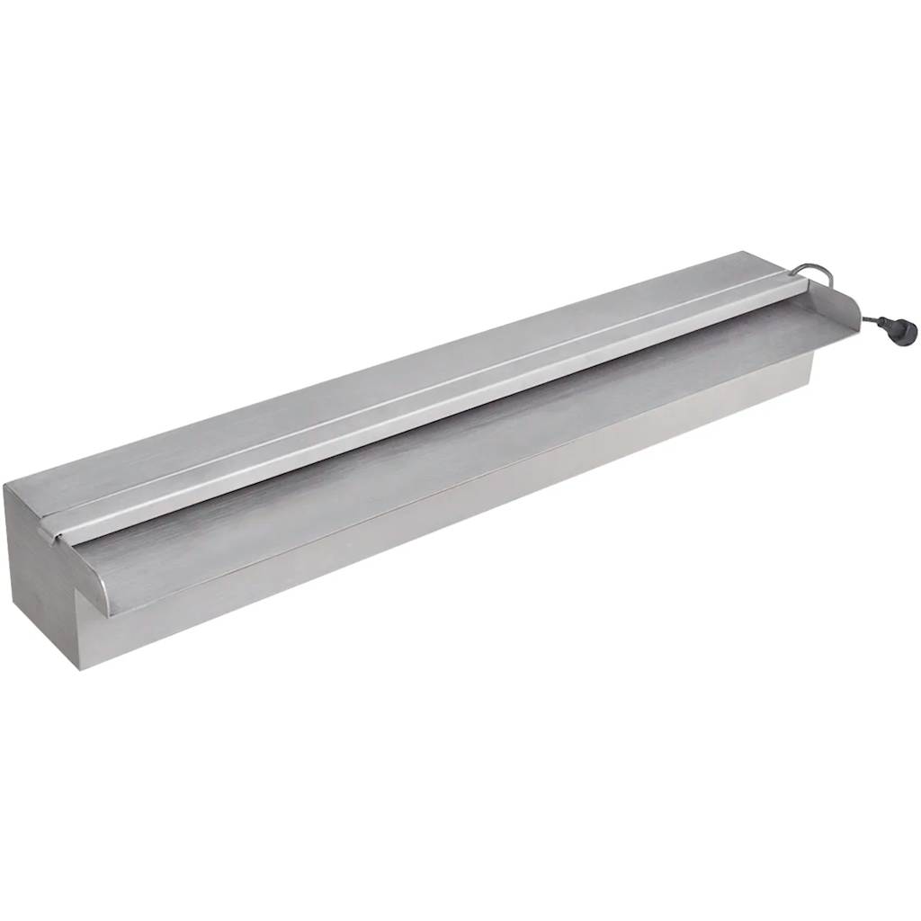 Σιντριβάνι Πισίνας Ορθογώνιο με LED 60 εκ. από Ανοξείδωτο Ατσάλι - Pakobazaar