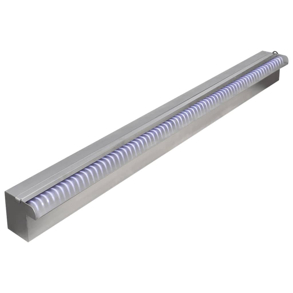 Σιντριβάνι Πισίνας Ορθογώνιο με LED 90 εκ. από Ανοξείδωτο Ατσάλι - Pakobazaar