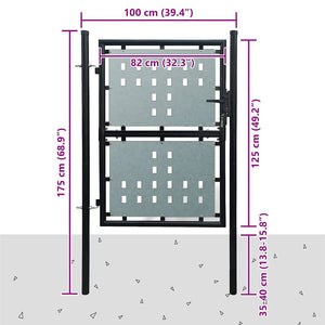 Πόρτα με Μονή Πόρτα Μαύρη 100x125 εκ. - PAKOBAZAAR