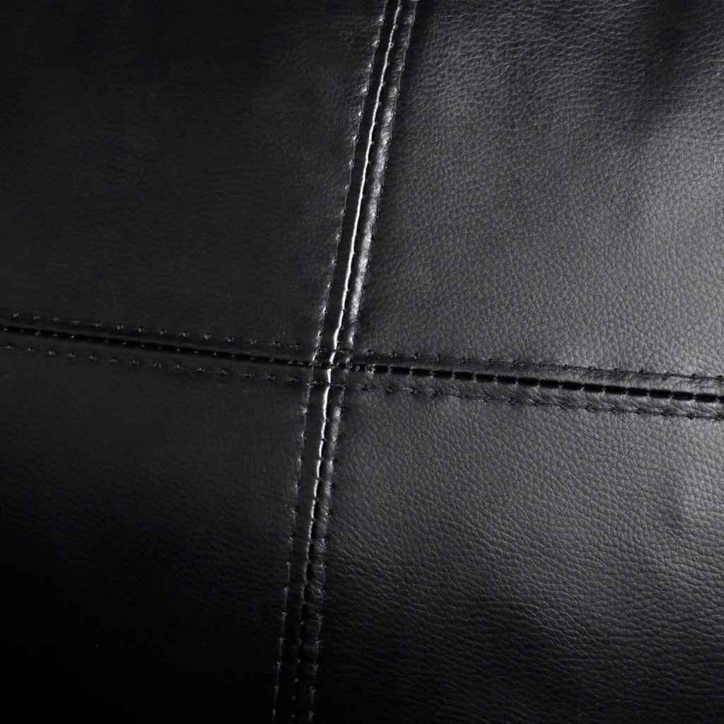 Καναπές Γωνιακός Αρθρωτός Τριθέσιος Μαύρος από Συνθετικό Δέρμα - PAKOBAZAAR