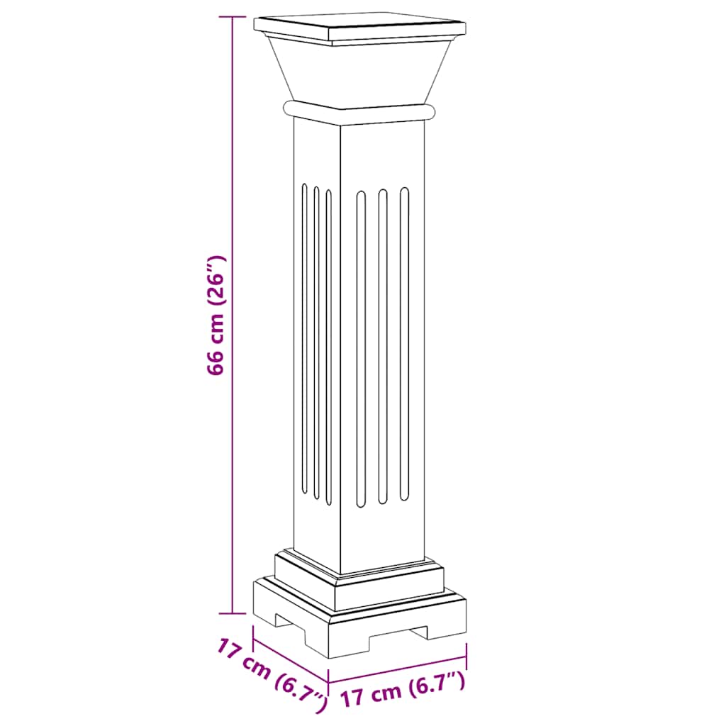 Ανθοστήλη Κολόνα με Κλασικό Σχέδιο Τετράγωνη από MDF - PAKOBAZAAR
