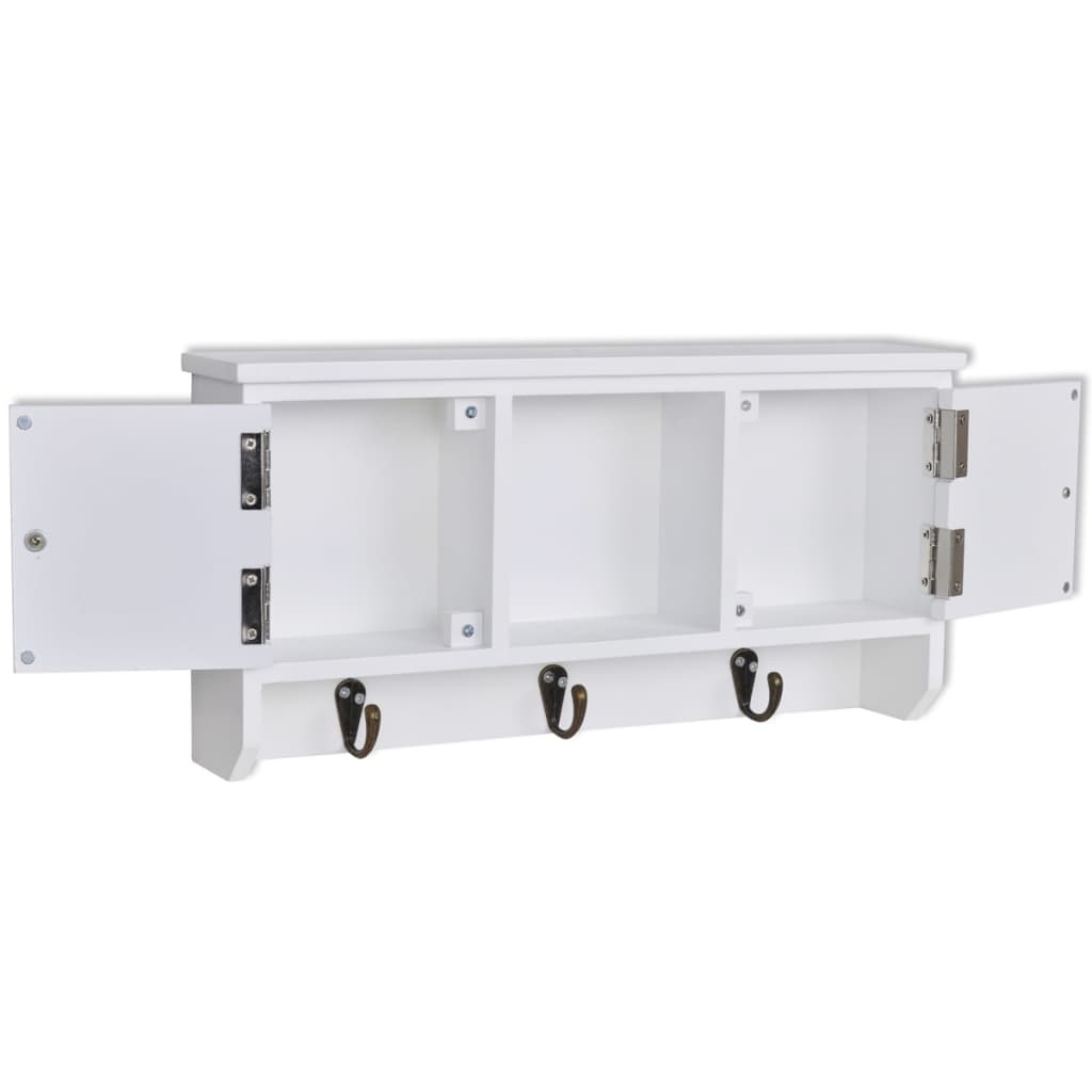 Ντουλάπι Τοίχου για Κλειδιά & Κοσμήματα με Πόρτες και Άγκιστρα - PAKOBAZAAR