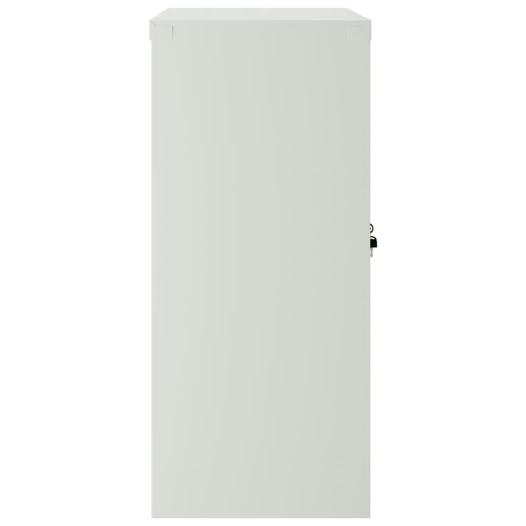 Ντουλάπι Γραφείου με 2 Πόρτες Γκρι 90 εκ. Ατσάλινο - Pakobazaar