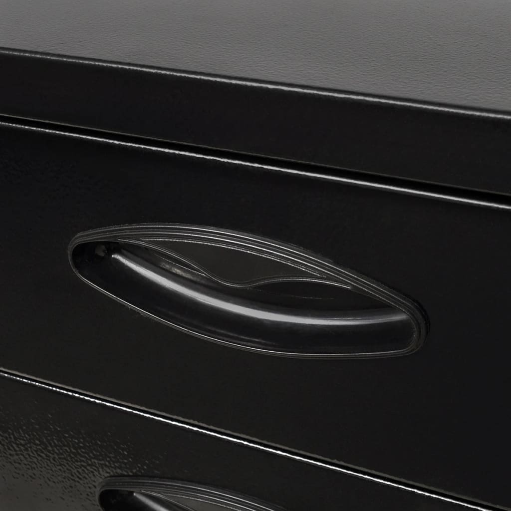 Εργαλειοθήκη/Συρταριέρα Εργαλείων με 3 Συρτάρια Μαύρη Μεταλλική - PAKOBAZAAR