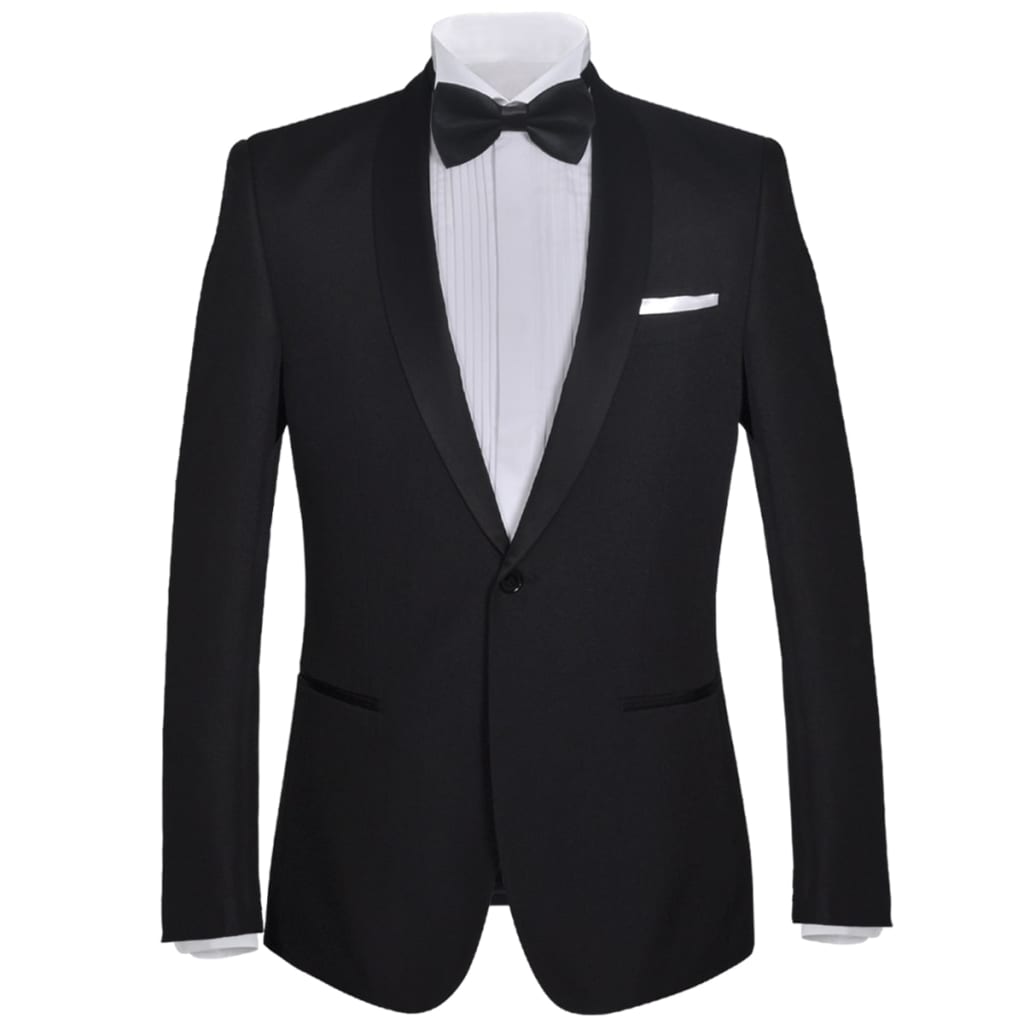 Κοστούμι Ανδρικό Black Tie/Σμόκιν Δύο Τεμαχίων Μαύρο Μέγεθος 46 - Pakobazaar