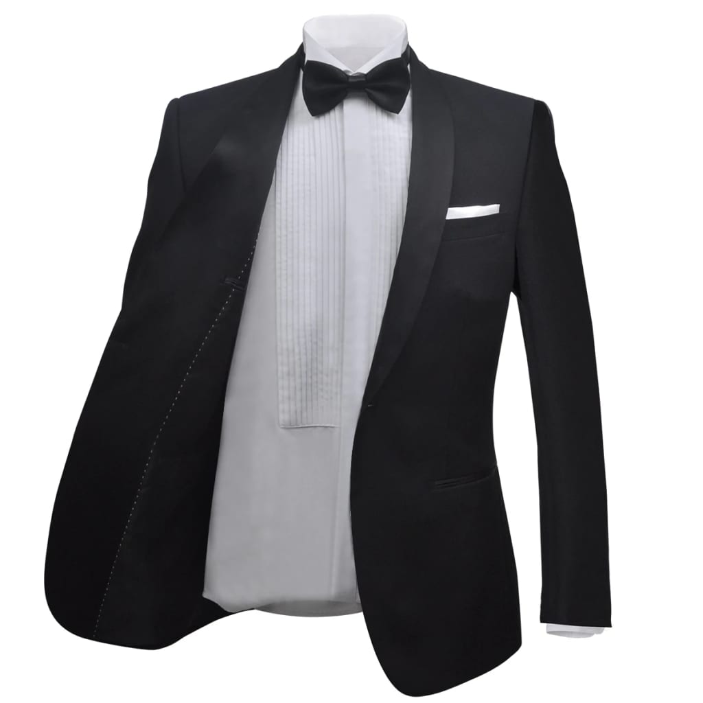 Κοστούμι Ανδρικό Black Tie/Σμόκιν Δύο Τεμαχίων Μαύρο Μέγεθος 46 - Pakobazaar