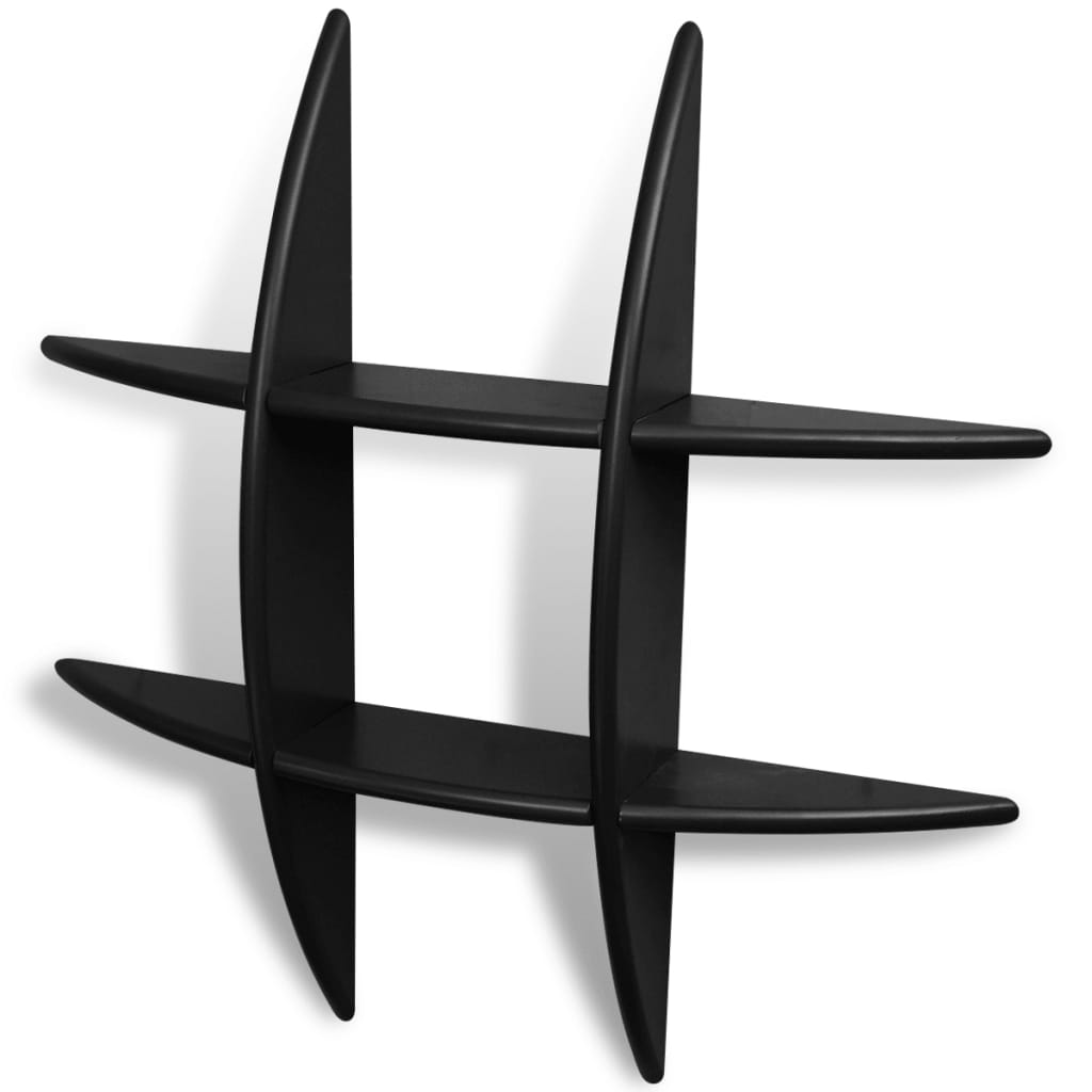 Ράφι Τοίχου για Βιβλία/DVD Μαύρο από MDF - PAKOBAZAAR