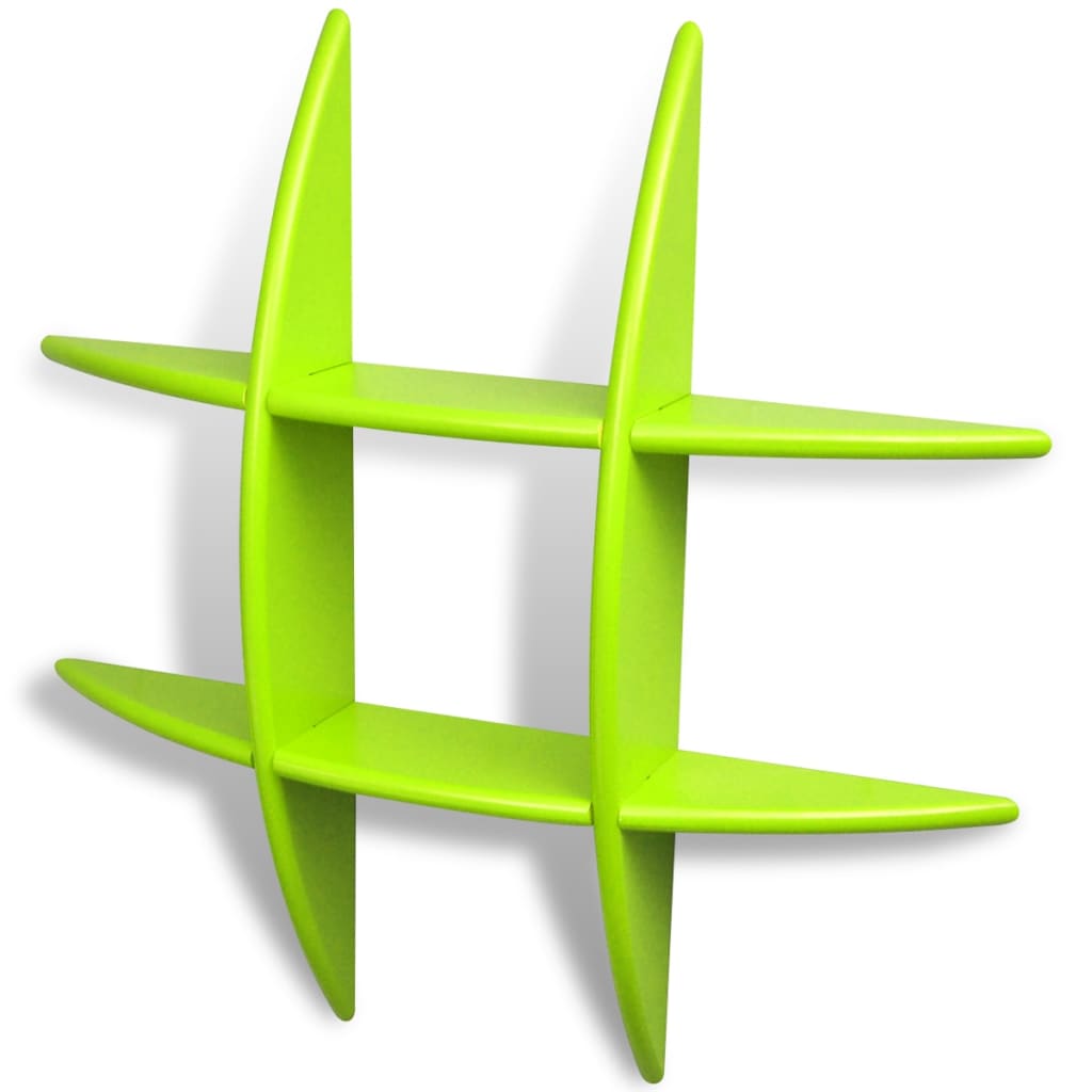 Ράφι Τοίχου για Βιβλία/DVD Πράσινο από MDF - PAKOBAZAAR