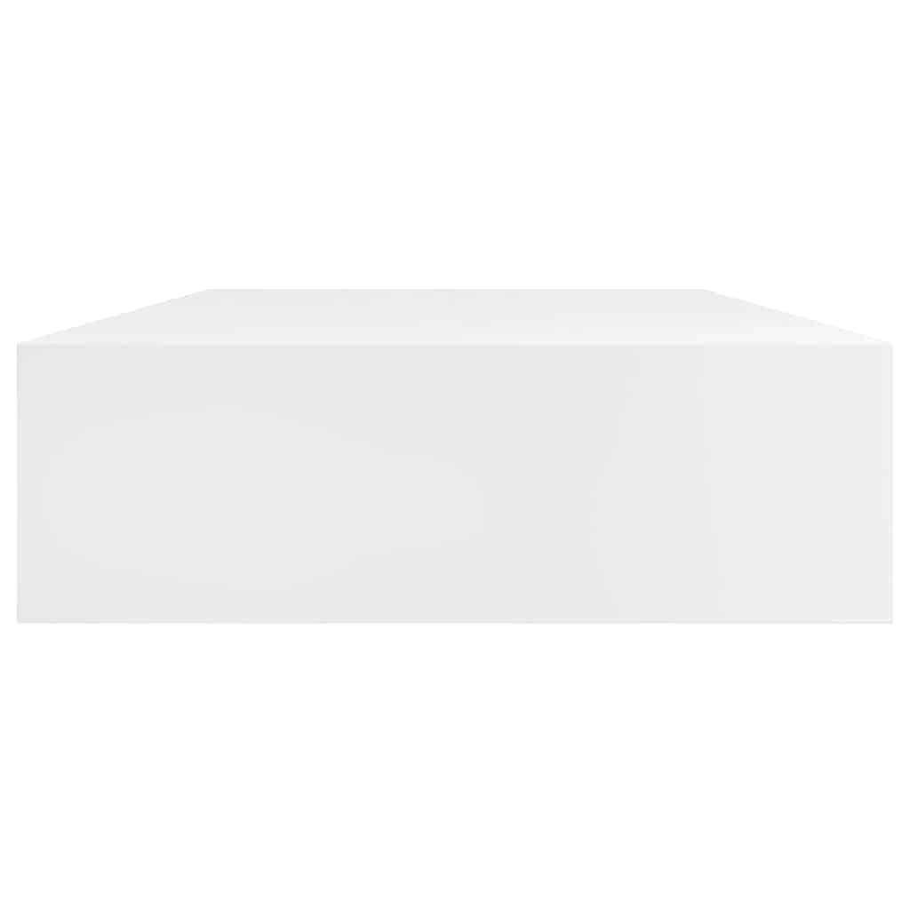 Ράφι Τοίχου με 1 Συρτάρι για Αποθήκευση Βιβλίων/DVD Λευκό από MDF - PAKOBAZAAR