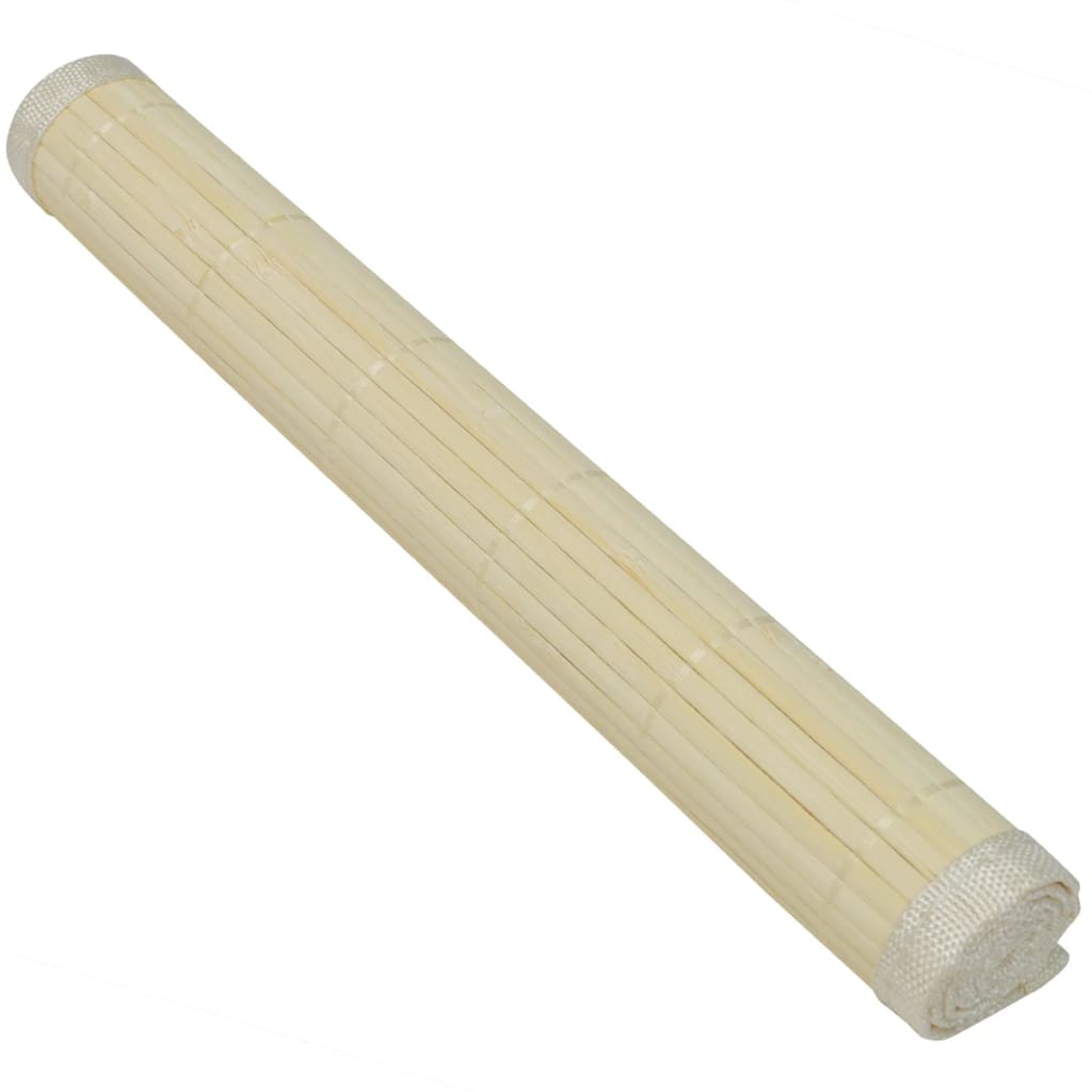 242107 6 Bamboo Placemats 30 x 45 cm Natural - PAKOBAZAAR