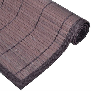 242110 6 Bamboo Placemats 30 x 45 cm Dark Brown - PAKOBAZAAR