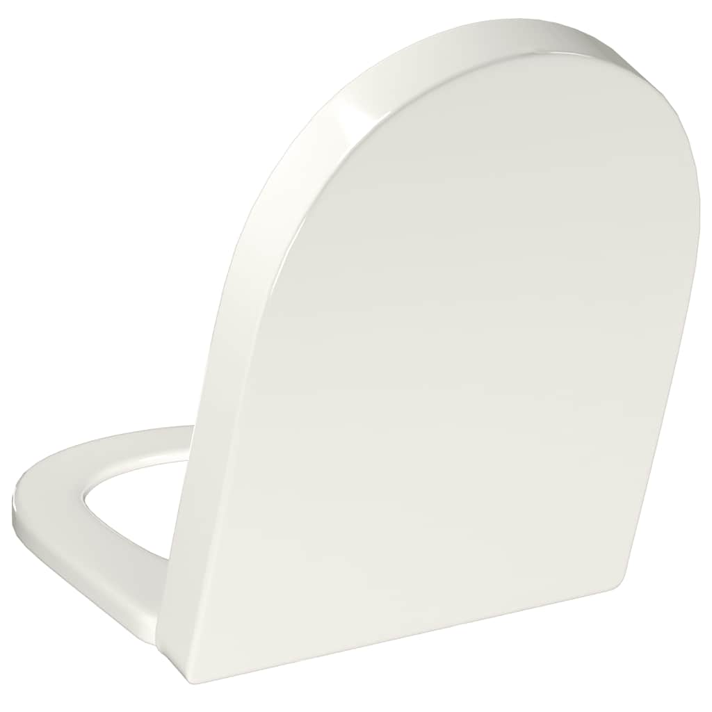 Κάλυμμα Λεκάνης με Soft Close & Quick Release Τετράγωνο Λευκό - PAKOBAZAAR