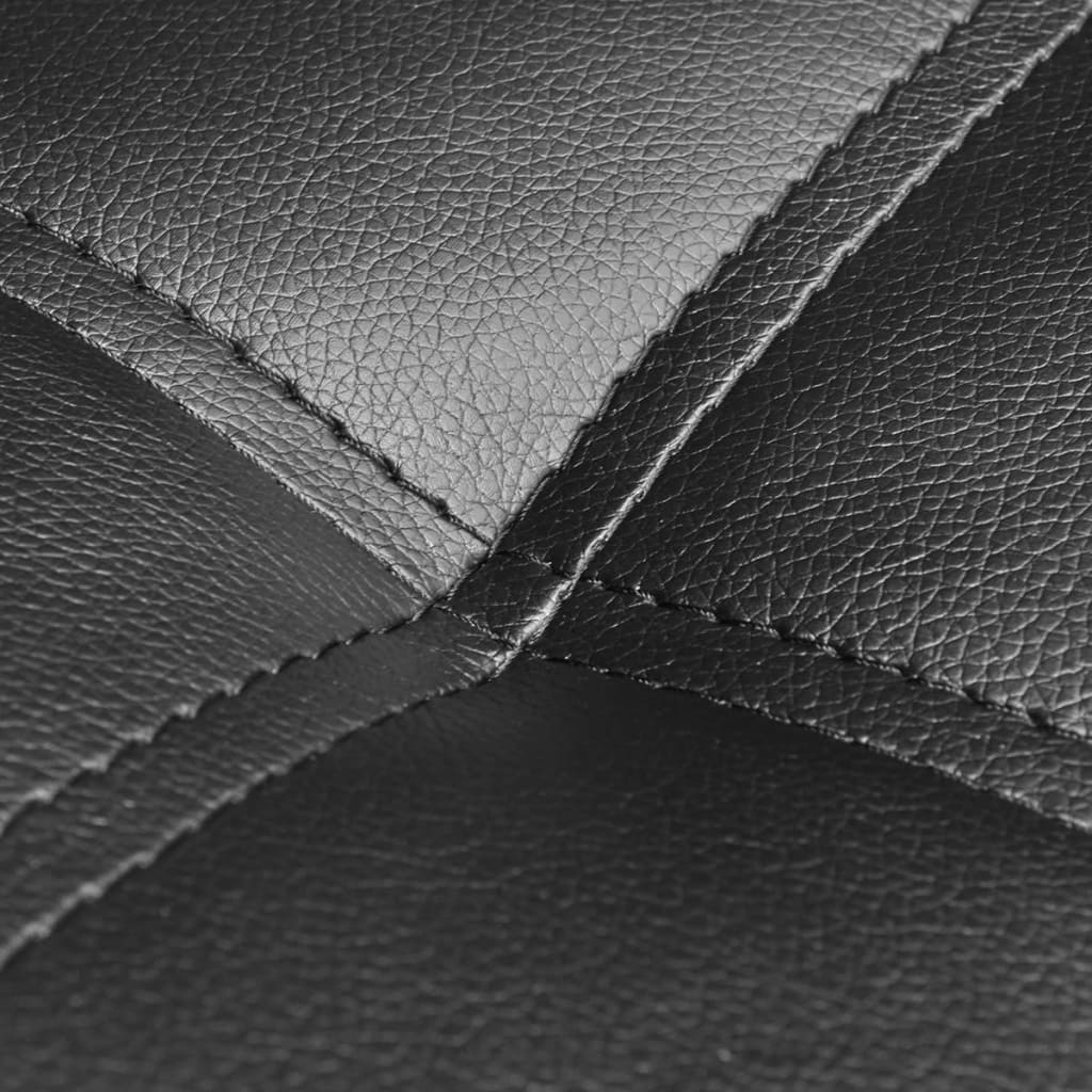 Σεζλόνγκ με Μαξιλάρι Μαύρη από Συνθετικό Δέρμα - PAKOBAZAAR