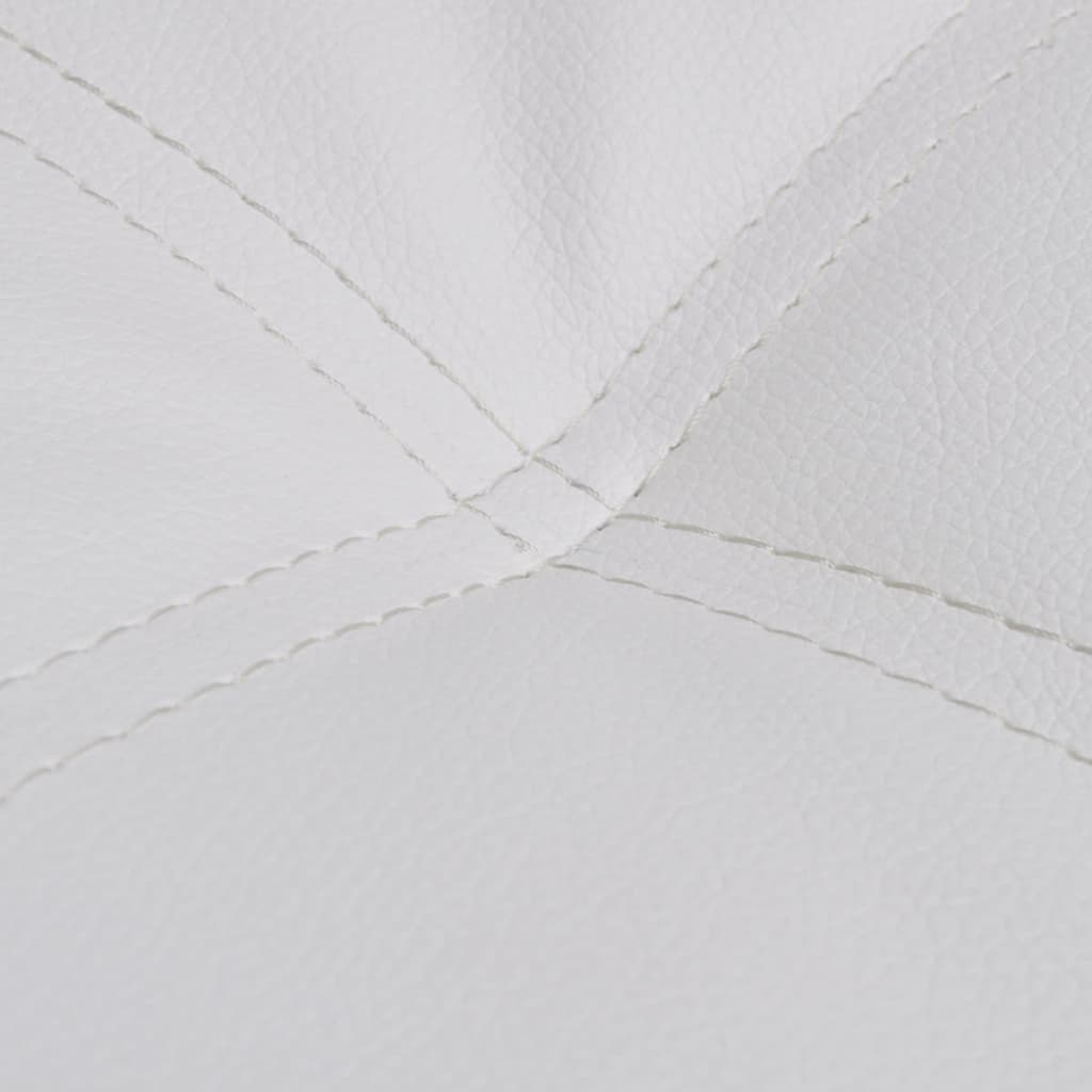 Σεζλόνγκ με Μαξιλάρι Λευκή από Συνθετικό Δέρμα - PAKOBAZAAR