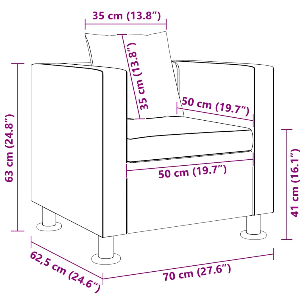 Πολυθρόνα Μαύρη από Συνθετικό Δέρμα - PAKOBAZAAR