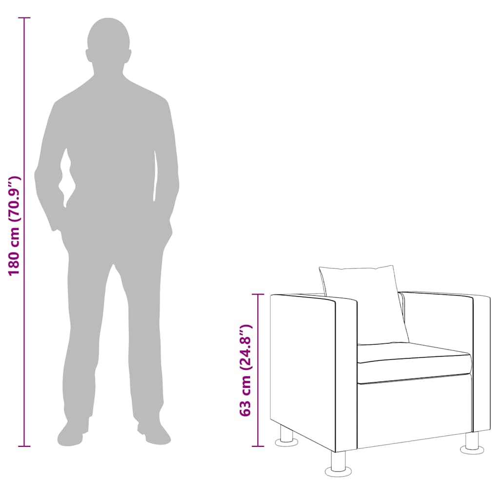 Πολυθρόνα Μαύρη από Συνθετικό Δέρμα - PAKOBAZAAR