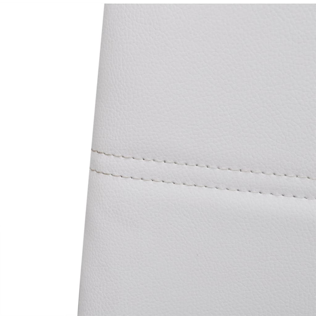 Καρέκλες Τραπεζαρίας «Πρόβολος» 2 τεμ. Λευκές Συνθετικό Δέρμα - PAKOBAZAAR