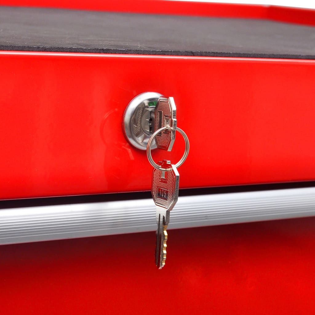 Εργαλειοφόρος Τροχήλατος με 5 Συρτάρια Κόκκινος - PAKOBAZAAR