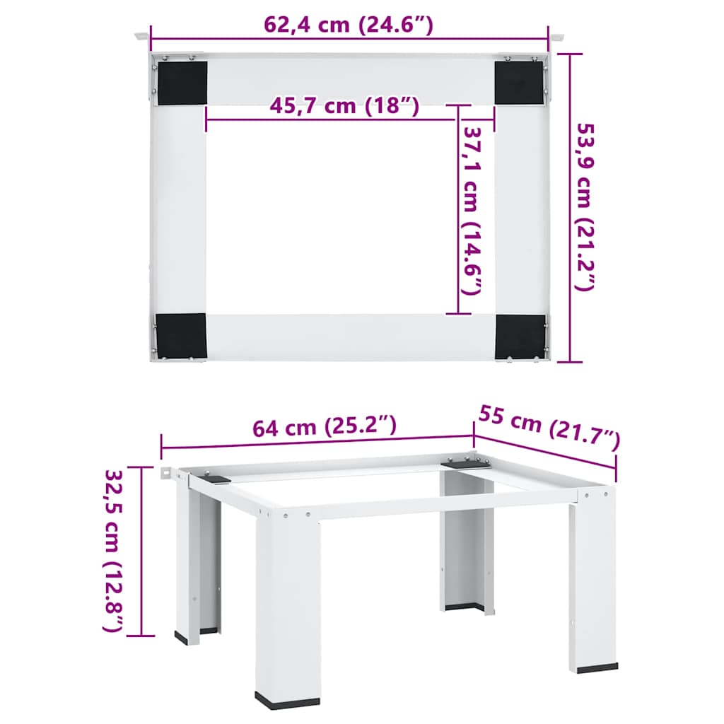 Βάση Στήριξης Πλυντηρίου Ρούχων Λευκή
