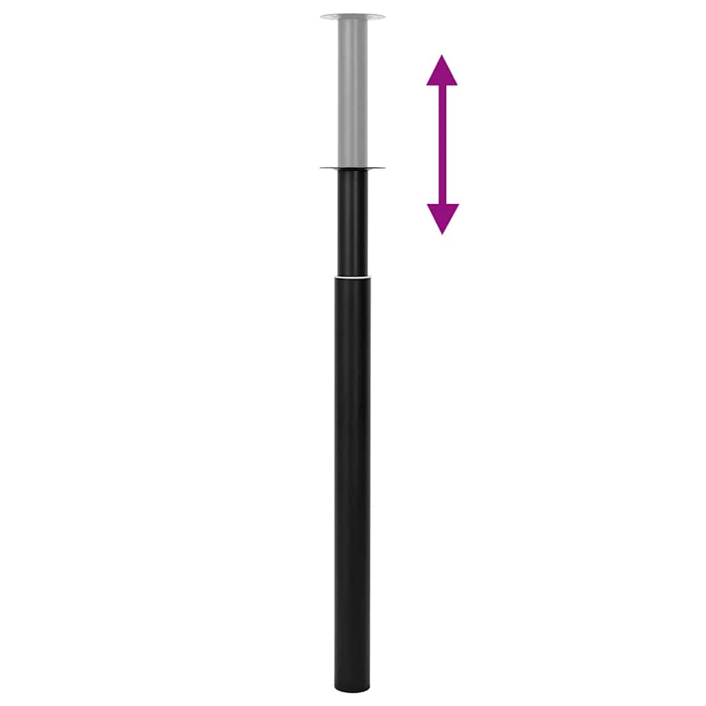 Πόδια Τραπεζιού Τηλεσκοπικά 2 τεμ. Μαύρα 710 χιλ.-1100 χιλ. - PAKOBAZAAR