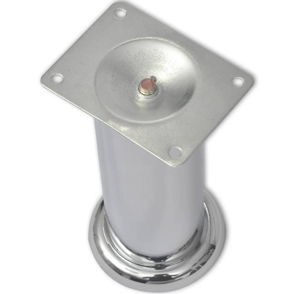 Πόδια Καναπέ Στρογγυλά 4 τεμ. Χρώμα Χρώμιο 180 χιλ. - PAKOBAZAAR