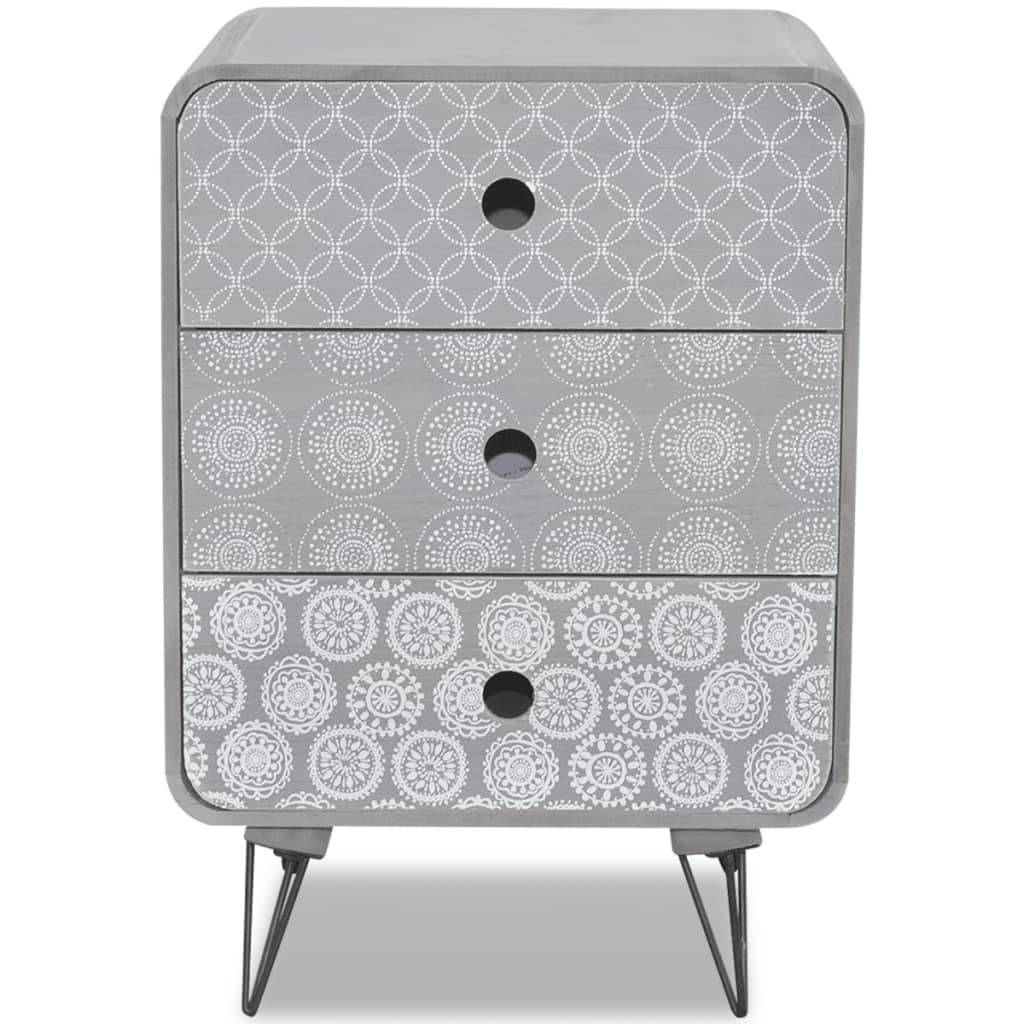 Συρταριέρα με 3 Συρτάρια Γκρι - PAKOBAZAAR