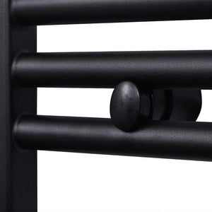 Θερμαντικό Σώμα/Πετσετοκρεμάστρα Κεν. Θέρμανσης Ίσιο Μαύρο 500x764χιλ - Pakobazaar