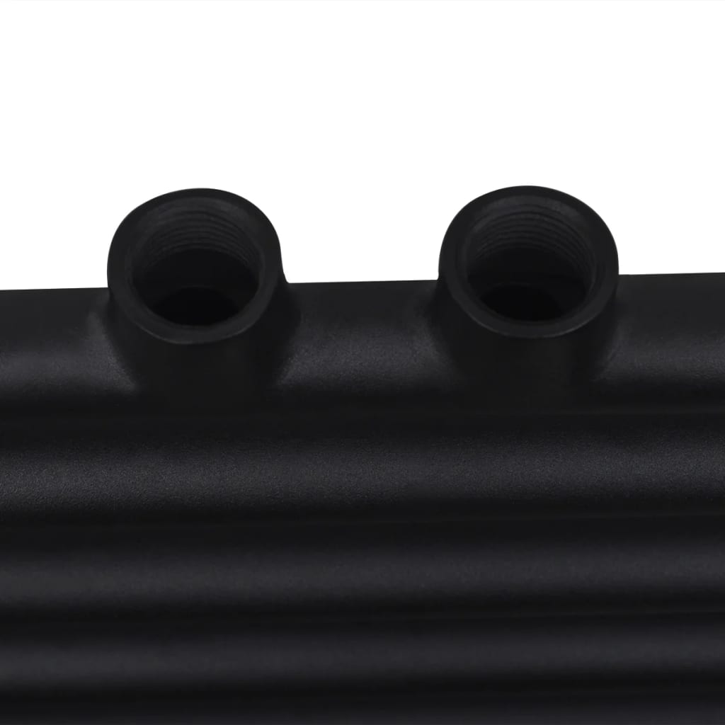 Θερμαντικό Σώμα/Πετσετοκρεμάστρα Κεν. Θέρμανσης Ίσιο Μαύρο 600x1160χιλ - PAKOBAZAAR