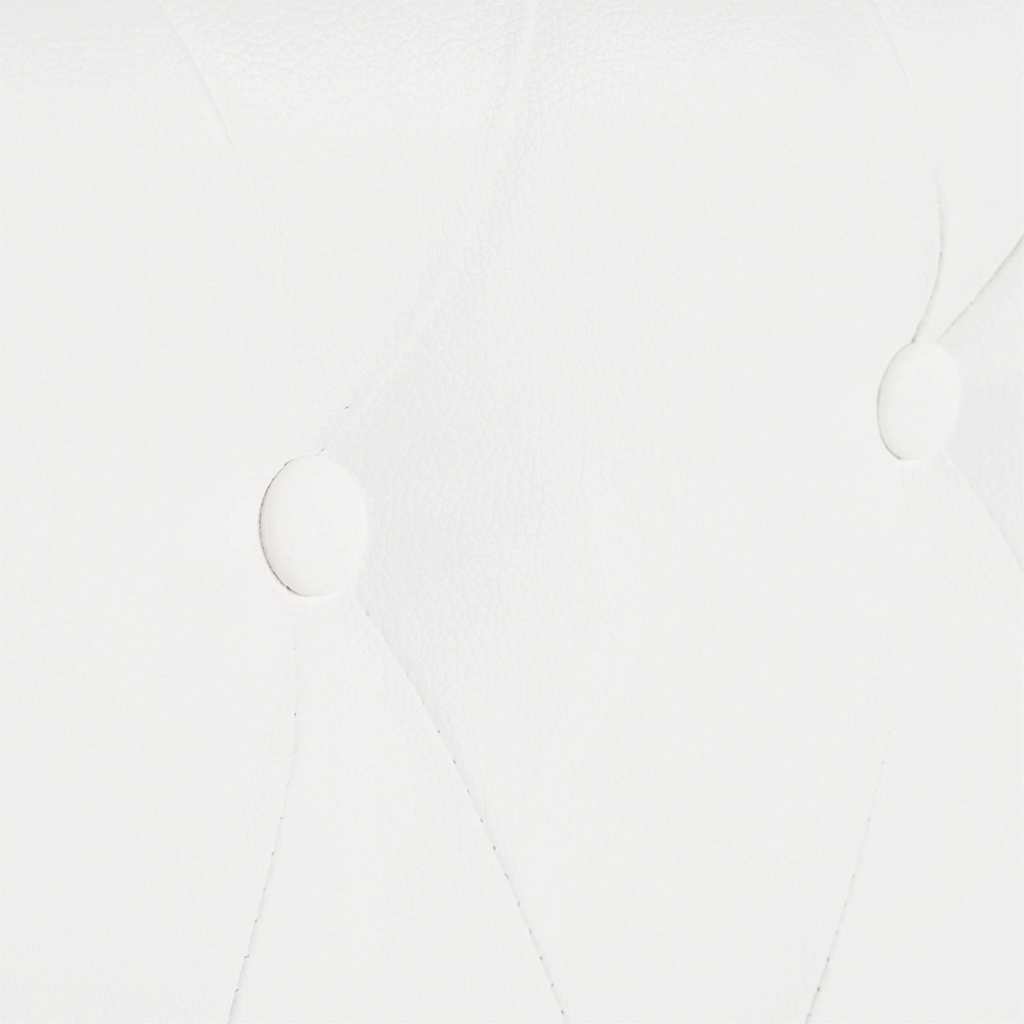 Καναπές Διθέσιος Chesterfield Λευκός από Συνθετικό Δέρμα - PAKOBAZAAR