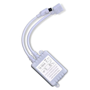 Κρεβάτι με LED Μαύρο 140x200 εκ. από Συνθετικό Δέρμα με Στρώμα
