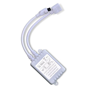 Κρεβάτι με LED Λευκό 180x200 εκ. από Συνθετικό Δέρμα με Στρώμα