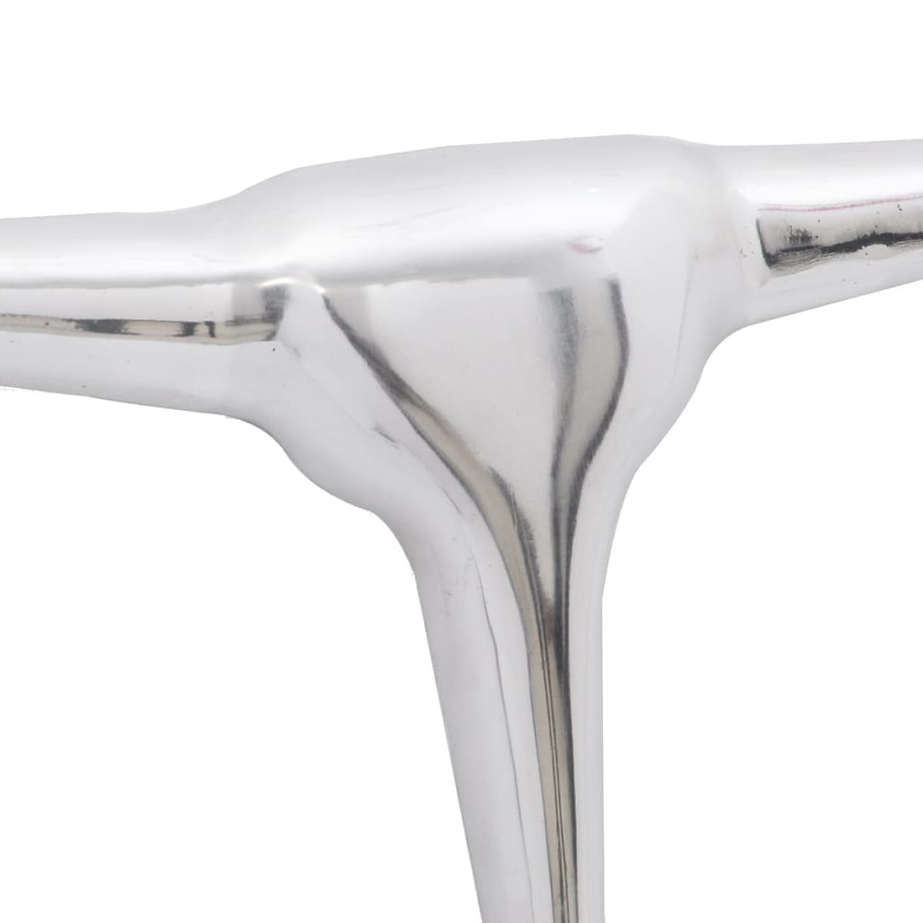 Διακοσμητικό Τοίχου Κεφάλι Ταύρου Ασημί 72 εκ. από Αλουμίνιο - PAKOBAZAAR