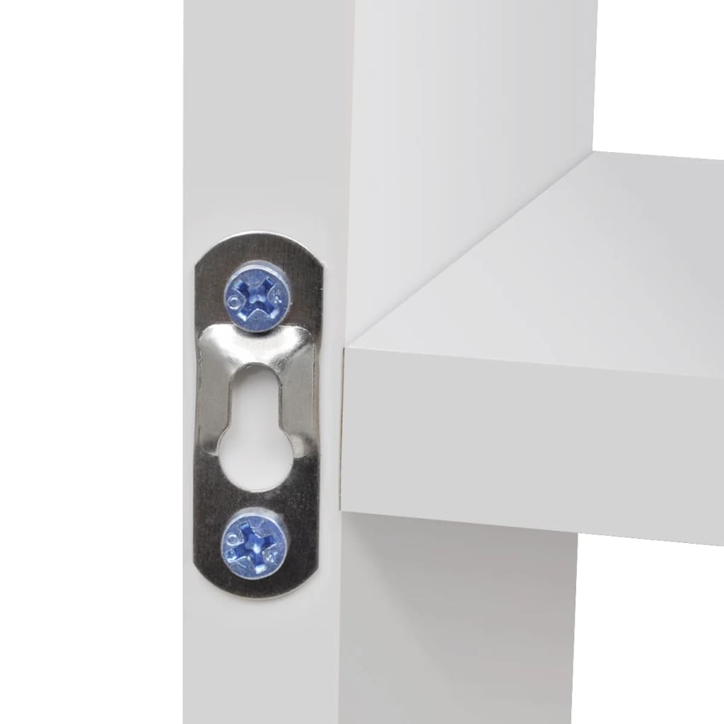 Ραφιέρα Τοίχου 8 Τμημάτων Λευκή - PAKOBAZAAR