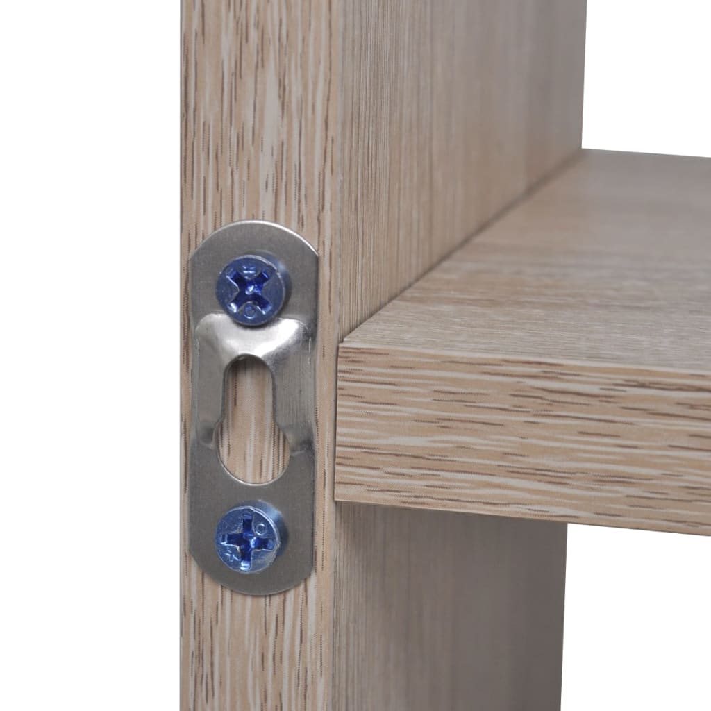 Ραφιέρα Τοίχου 8 Τμημάτων Χρώμα Δρυς - PAKOBAZAAR