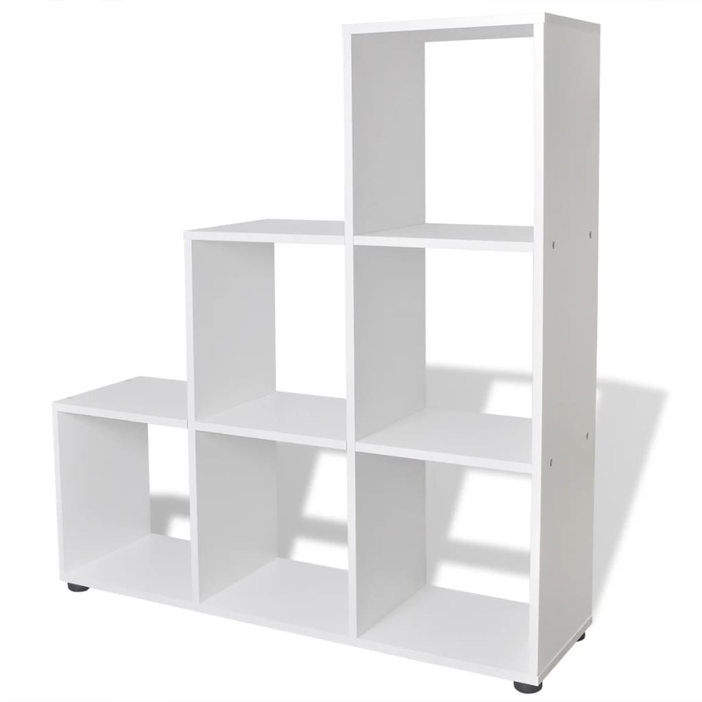 242552  Staircase Bookcase/Display Shelf 107 cm White - PAKOBAZAAR