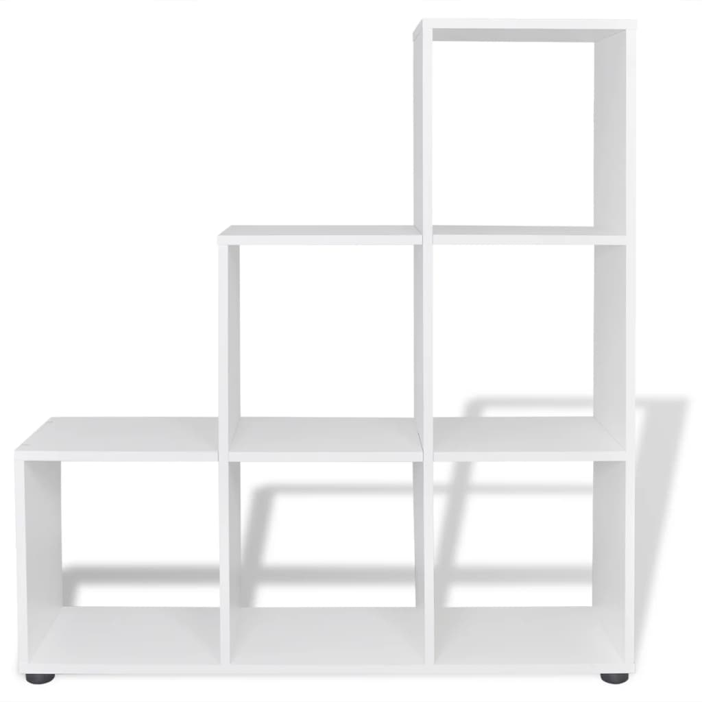 242552  Staircase Bookcase/Display Shelf 107 cm White - PAKOBAZAAR