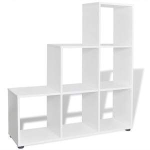 242552  Staircase Bookcase/Display Shelf 107 cm White - PAKOBAZAAR