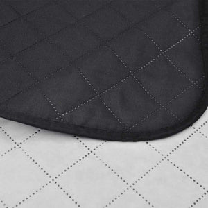 130888 Double-sided Quilted Bedspread Black/White 230 x 260 cm - Pakobazaar