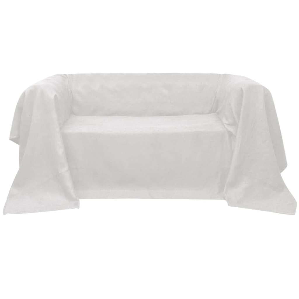 Κάλυμμα Καναπέ Κρεμ 270 x 350 εκ. από Micro-suede - Pakobazaar
