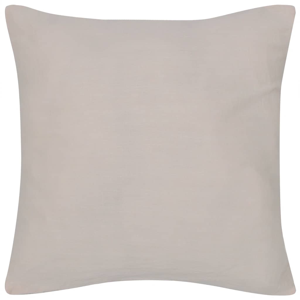 130911 4 Beige Cushion Covers Cotton 50 x 50 cm - Pakobazaar