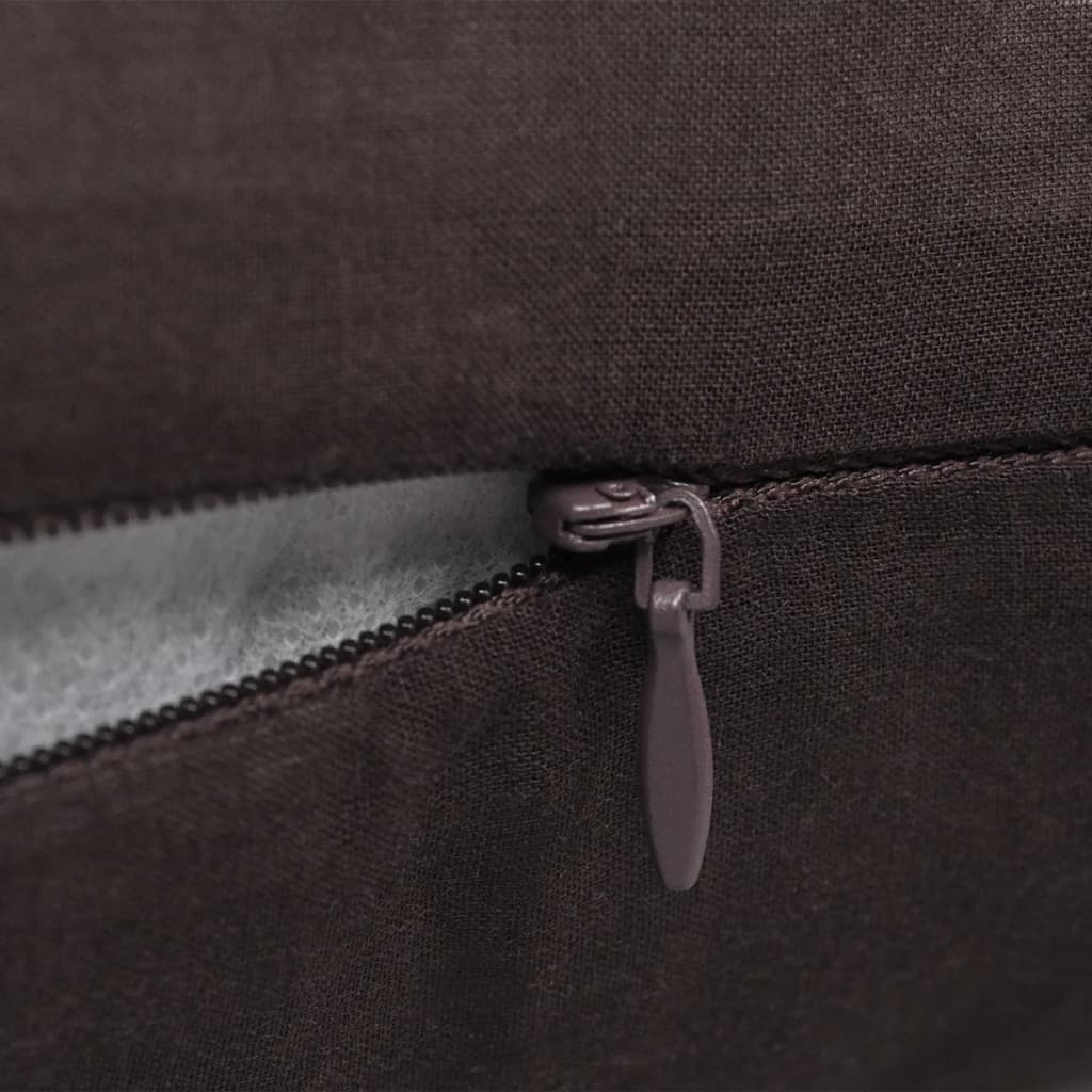 130913 4 Brown Cushion Covers Cotton 40 x 40 cm - Pakobazaar