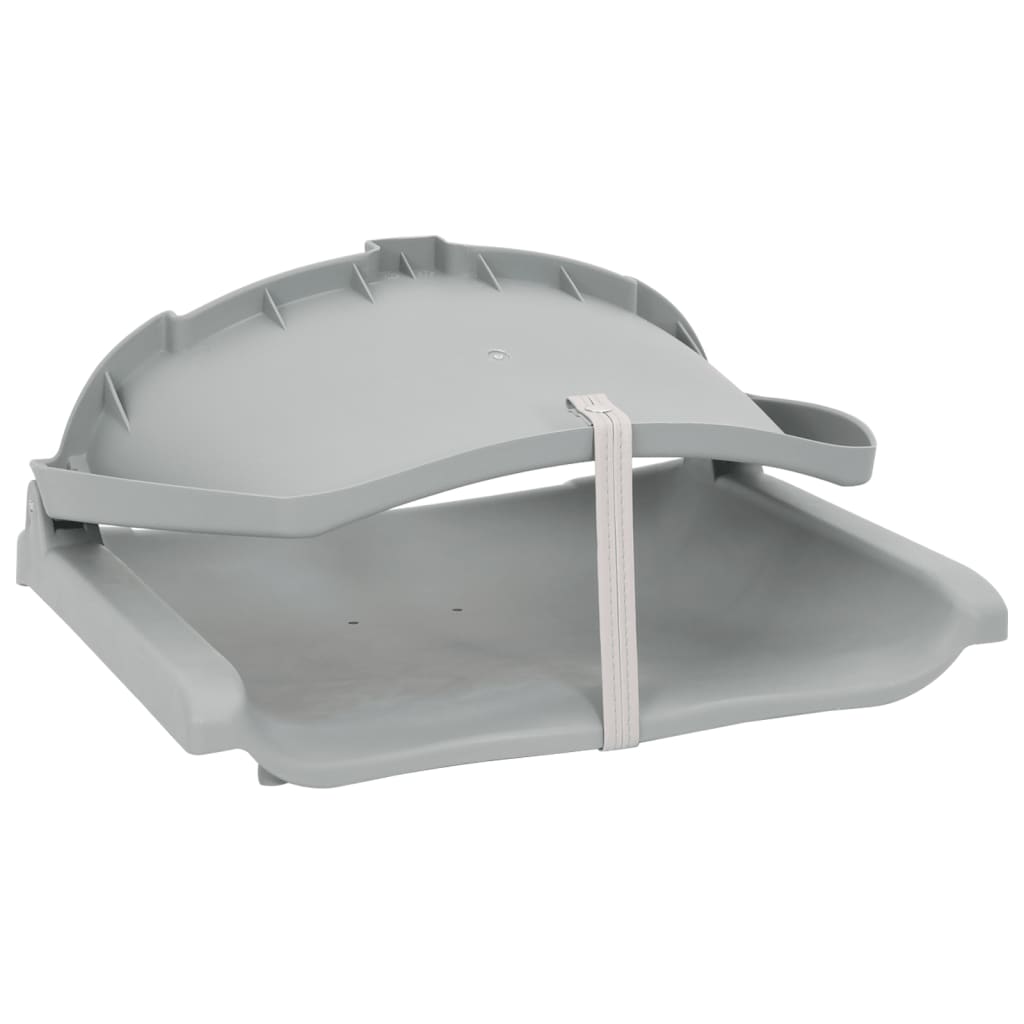 Κάθισμα Σκάφους Σετ 2 τεμ. Γκρι Αναδιπλούμενο - Pakobazaar