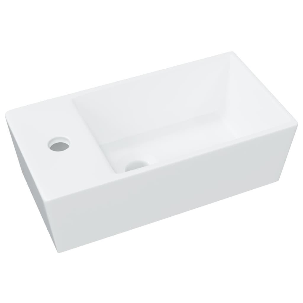 Νιπτήρας Λευκός 48 x 25 x 15 εκ. Κεραμικός - PAKOBAZAAR