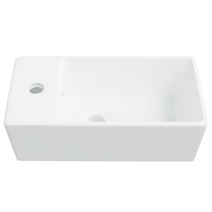 Νιπτήρας Λευκός 48 x 25 x 15 εκ. Κεραμικός - PAKOBAZAAR